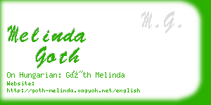 melinda goth business card